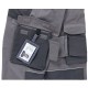 PANTALONE DA LAVORO GLOBAL TRADING ASTPAN STRETCH CON TASCHE E GINOCCHIERE grigio porta badge