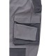 PANTALONE DA LAVORO GLOBAL TRADING ASTPAN STRETCH CON TASCHE E GINOCCHIERE grigio tasca chiusa