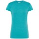 T-SHIRT JHK REGULAR BASIC DONNA IN COTONE MANICHE CORTE turchese