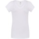 T-SHIRT JHK SICILIA SCOLLO V DA DONNA IN COTONE MANICHE CORTE bianco