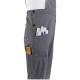 SALOPETTE DA LAVORO ASALOR ORO COTONE RIPSTOP  4 TASCHE PORTAMETRO E GANCI blu lato