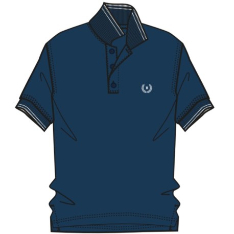 POLO UOMO BE BOARD 02 COTONE PIQUET COLORE BORDI A CONTRASTO