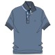 POLO UOMO BE BOARD 27 COTONE PIQUET 2 BOTTONI BORDI A CONTRASTO oceano