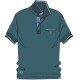 POLO UOMO BE BOARD 29 COTONE PIQUET TASCHINO 3 BOTTONI BORDI A CONTRASTO petrolio