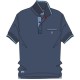 POLO UOMO BE BOARD 29 COTONE PIQUET TASCHINO 3 BOTTONI BORDI A CONTRASTO cobalto