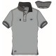 POLO UOMO BE BOARD 92-39 COTONE PIQUET BORDI A CONTRASTO grigio