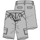 BERMUDA UOMO STRETCH BE BOARD 04 6 TASCHE ZIP E PASSANTI grigio