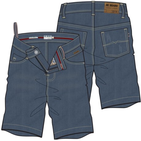 BERMUDA UOMO JEANS 5 TASCHE BE BOARD 67 COTONE STRETCH