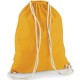 BORSA SACCA COTONE CHIUSURA E SPALLINE CORDONE A CONTRASTO senape