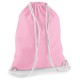 BORSA SACCA COTONE CHIUSURA E SPALLINE CORDONE A CONTRASTO rosa