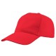 BERRETTO BASEBALL 5 PANNELLI VISIERA PRECURVATA rosso