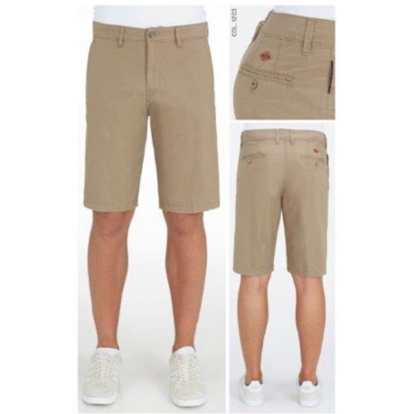 PANTALONE BERMUDA CORONA SUPPEL COTONE STRETCH 5 TASCHE beige