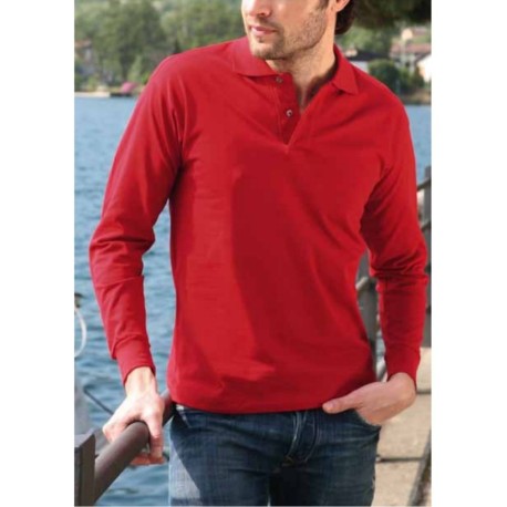 POLO UOMO EFFEPI 8107 COTONE PIQUET MANICA LUNGA PERSONALIZZABILE