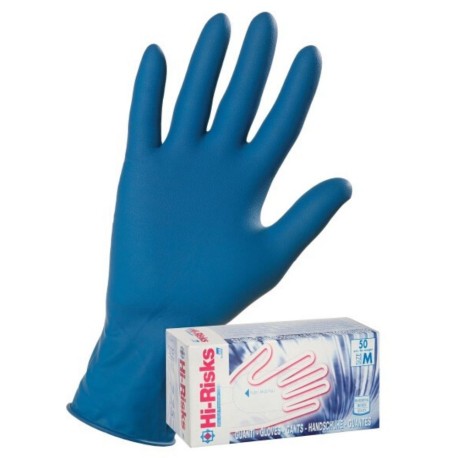 GUANTI HI-RISKS 110 LATTICE GOMMA NATURALE CLORINATO FINITURA MICRORUVIDA