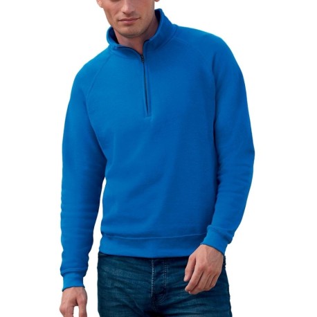 FELPA UOMO COLLO CON ZIP FRUIT OF THE LOOM FR621140 PERSONALIZZABILE