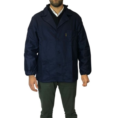GIACCA DA LAVORO 100% COTONE BLU PERSONALIZZABILE TRE TORRI CON240021