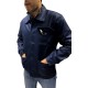 CASACCA DA LAVORO PERSONALIZZABILE 100% COTONE TRE TORRI CON12007 BLU