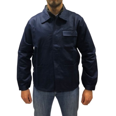CASACCA DA LAVORO PERSONALIZZABILE 100% COTONE TRE TORRI CON12007 BLU