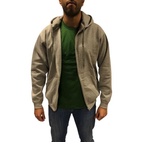 FELPA CON CAPPUCCIO E ZIP INTERA WORKWEARS CON6227 PERSONALIZZABILE
