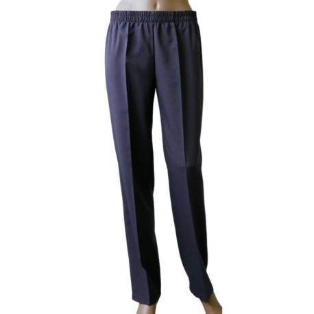 PANTALONE DONNA LUNGO CON ELASTICO LOOK GIRASOLE