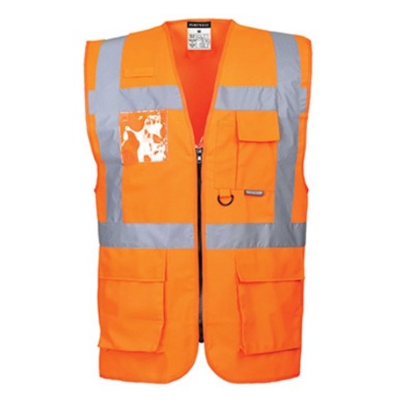 GILET EXECUTIVE PERSONALIZZABILE CON BANDA RIFLETTENTE AD ALTA VISIBILITA'