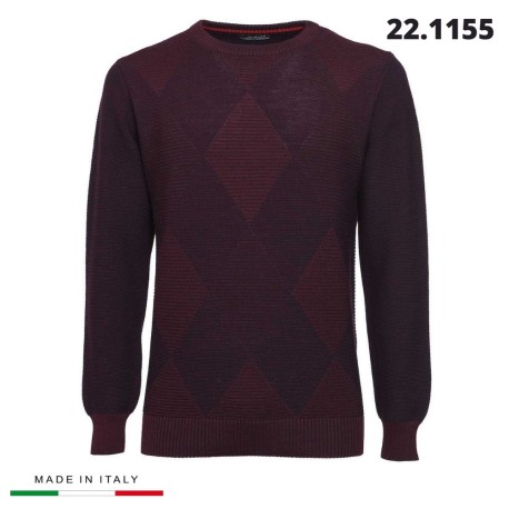 MAGLIONE GIROCOLLO MISTO LANA 221155 RE DEL MARE MADE IN ITALY