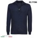 MAGLIONE UOMO MISTO LANA MEZZA ZIP 221144 RE DEL MARE MADE IN ITALY