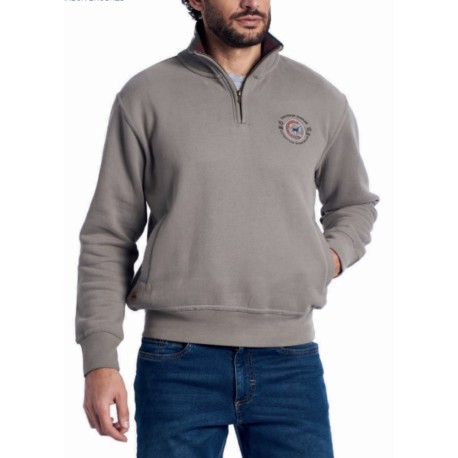 FELPA UOMO MISTO COTONE COLLO ALTO MEZZA ZIP BE BOARD 14F9306