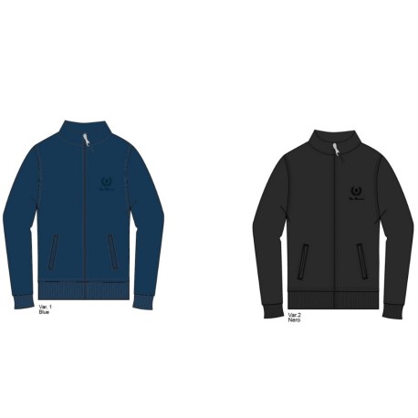 FELPA TUTA LEGGERA TAGLIE EXTRA FORTI BE BOARD COTONE INTERLOCK SENZA CAPPUCCIO ZIP INTERA