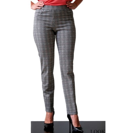 PANTALONE DONNA LOOK RIALTO PIED DE POULE 100% MADE IN ITALY