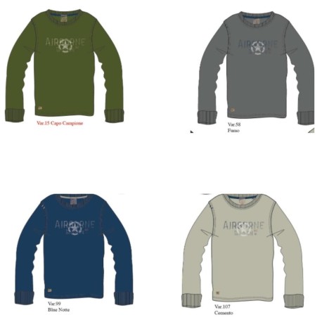 MAGLIA UOMO GIROCOLLO MANICHE LUNGHE COTONE JERSEY BE BOARD 9211