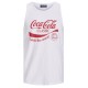 CANOTTA VOGATORE UOMO COTONE SPALLINA LARGA PRODUKT COCA COLA bianco