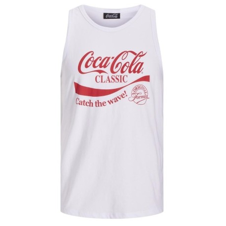 CANOTTA VOGATORE UOMO COTONE SPALLINA LARGA PRODUKT COCA COLA bianco
