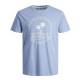 T-SHIRT UOMO COTONE GIROCOLLO PRODUKT KASPER azzurro