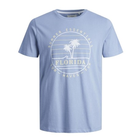 T-SHIRT UOMO COTONE GIROCOLLO PRODUKT KASPER azzurro