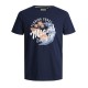 T-SHIRT UOMO COTONE GIROCOLLO PRODUKT KASPER blu