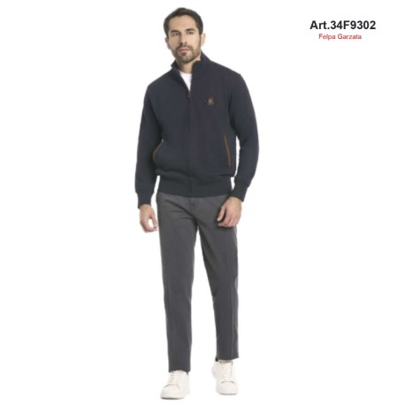 FELPA GARZATA UOMO FULL ZIP COLLO ALTO BE BOARD 34F9302