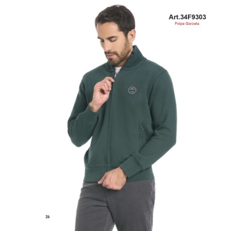FELPA GARZATA UOMO FULL ZIP SENZA CAPPUCCIO BE BOARD 34F9303