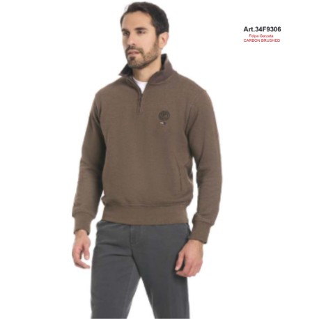 FELPA GARZATA UOMO CHIUSA COLLO ALTO CON ZIP BE BOARD 34F9306