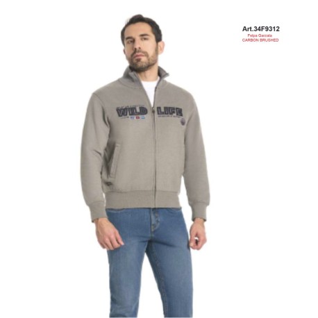 FELPA GARZATA UOMO FULL ZIP BE BOARD 34F9312