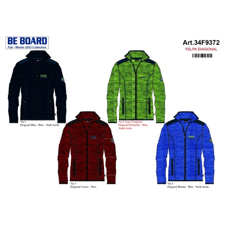 FELPA DIAGONAL FULL ZIP BE BOARD 34F9372