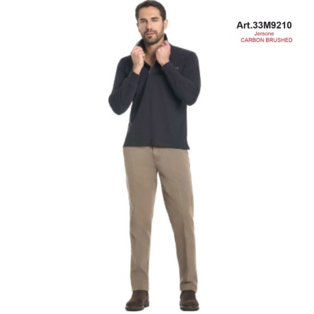 POLO UOMO MANICHE LUNGHE JERSEY CARBON BRUSHED BE BOARD 33M9210