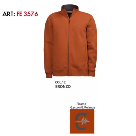 FELPA FULL ZIP COLLO ALTO COVERI FE3576