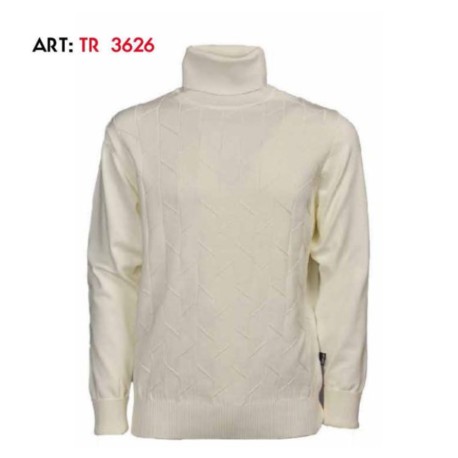 MAGLIONE UOMO DOLCEVITA TESSUTO ROMBI COVERI TR3626