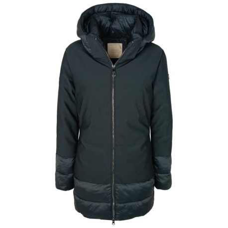 GIUBBOTTO DONNA MEDIO ECOPELLICCIA CAPPUCCIO LUCETTA VIRGINIA BLU