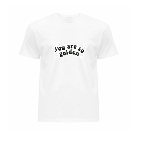 T-SHIRT COTONE "YOU ARE SO GOLDEN"