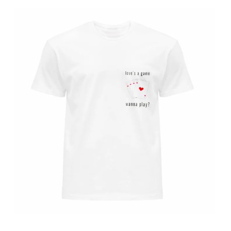 T-SHIRT COTONE LOVE S A GAME WANNA PLAY