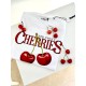 T-SHIRT COTONE &quot;CHERRIES&quot;