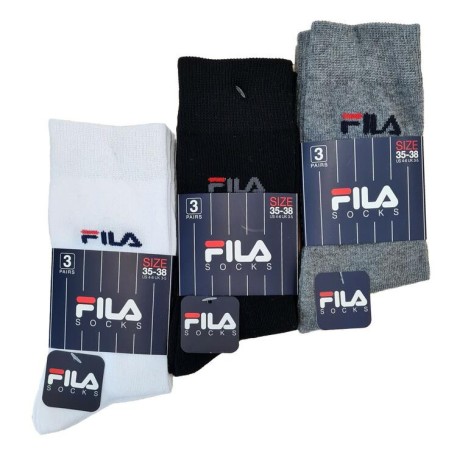 3 PAIA CALZINI CORTI TENNIS COTONE FILA F9630 UNISEX