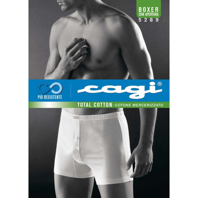 CAGI boxer uomo mod 5289 bianco 100/% cotone